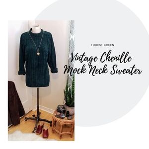 Dark Green Chenille Sweater